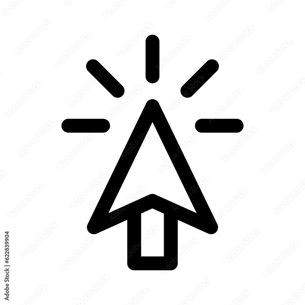 Cursor icon. Vector symbol in trendy flat style on white background. Click the arrow. Cursor icon. Vector symbol in trendy flat style on white background. Click the arrow.