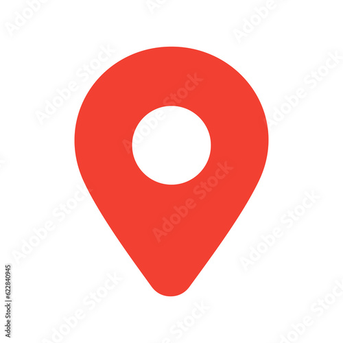 Pin icon vector. Location sign Isolated on white background. Navigation map, gps, direction, place, search concept.