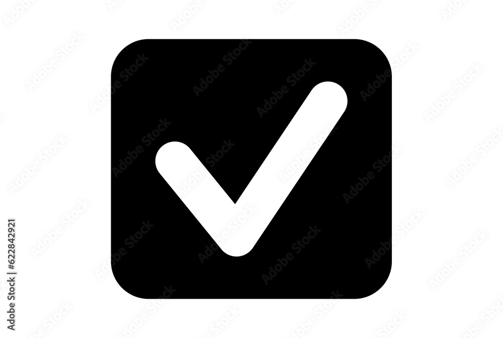 check app icon flat tick sign black sign artwork check app icon flat tick sign black sign artwork