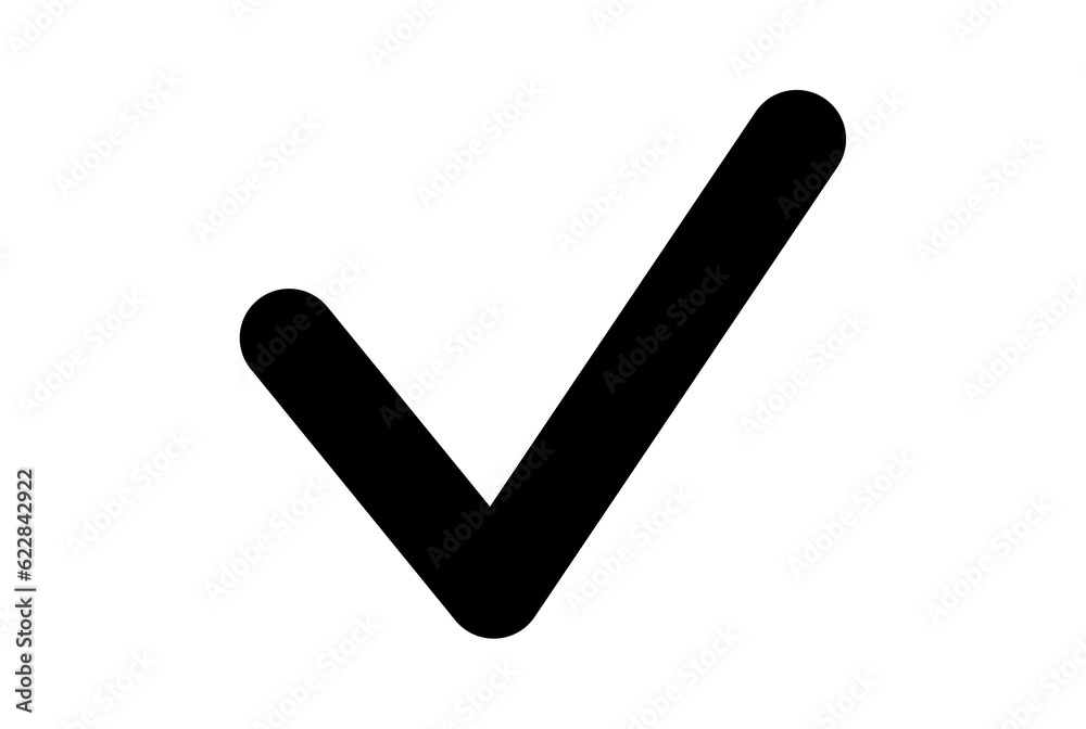 check app icon flat tick sign black sign artwork