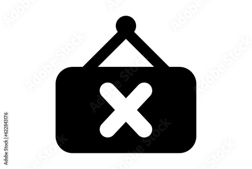 close web icon black cross x symbol app sign art