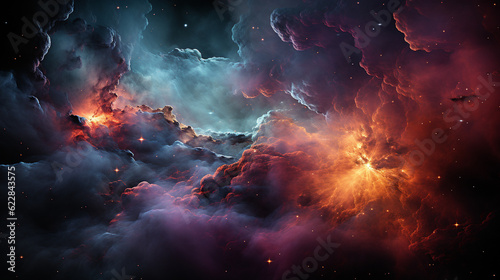 AI generated foto of a space Nebula © Agustin