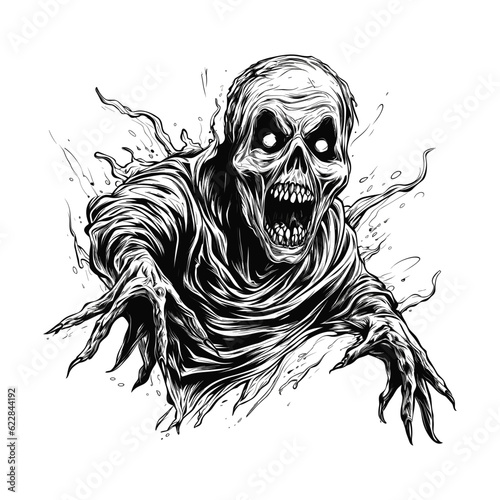 Halloween  scary ghost vector 