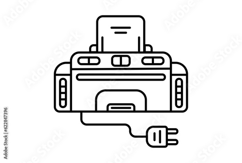 Printer flat icon minimalist technology symbol pc hardware sign artwork © andreas