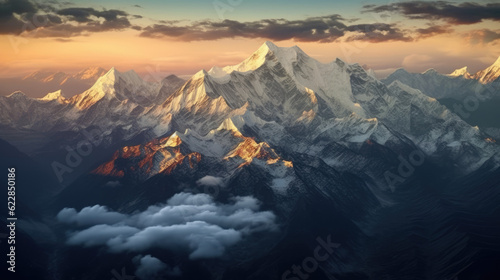 A stunning view of a mountain range