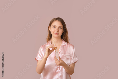 Pretty young woman with cos...