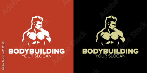 Bold and Beautiful: Abstract Isolated Vector Silhouette of a Strong Man, Perfect for a Bodybuilder Gym Logo