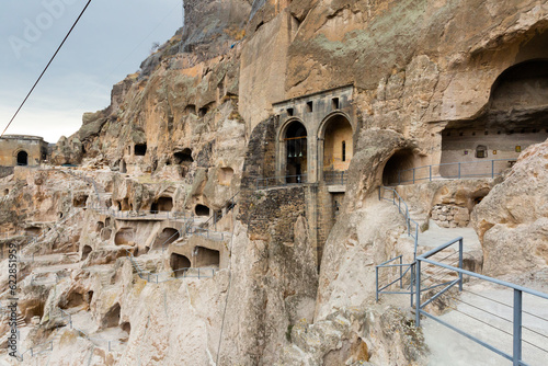 Vardzia ancient cave city carved into the rock - a famous attraction of Georgia