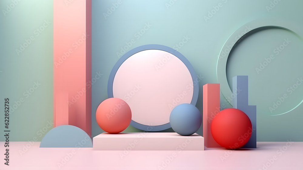 3d abstract geometric background in pastel colors 3d abstract geometric background in pastel colors