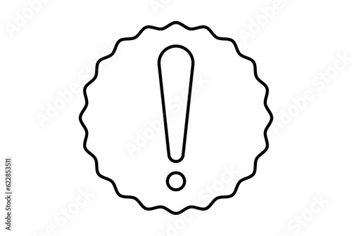 Foto exclamation mark outline icon black error symbol warning sign art