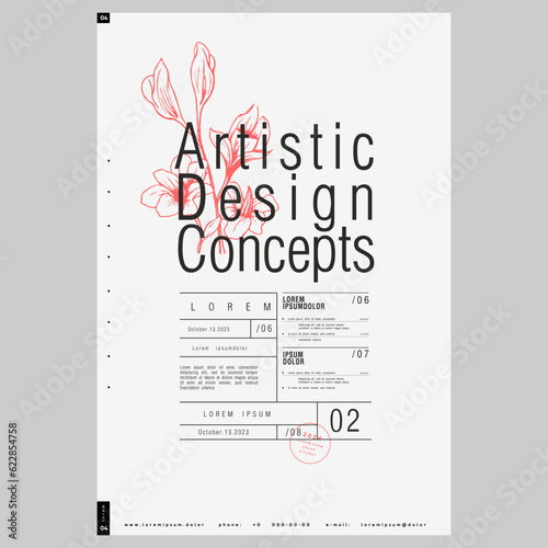 Obraz na plátne Poster design in modern style