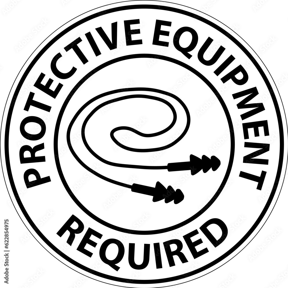 Floor Sign, Protective Equipment Required Floor Sign, Protective Equipment Required