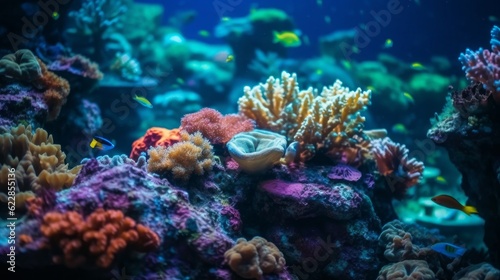 Exploring the Vibrant Mysteries of the Underwater Wonderland: A Mesmerizing Journey Through the Coral Reef and Marine Life of the Red Sea, generative AIAI Generated © Photo Treiller 2