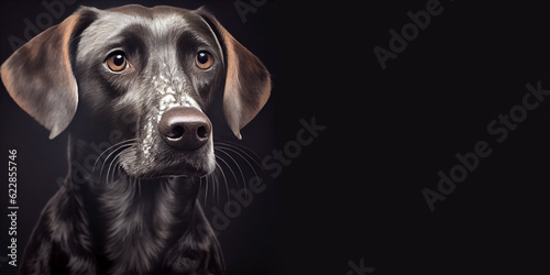 Portrait of a hunting dog on an isolated background. Generative AI © Tatiana