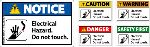 Warning Sign Electrical Hazard. Do Not Touch