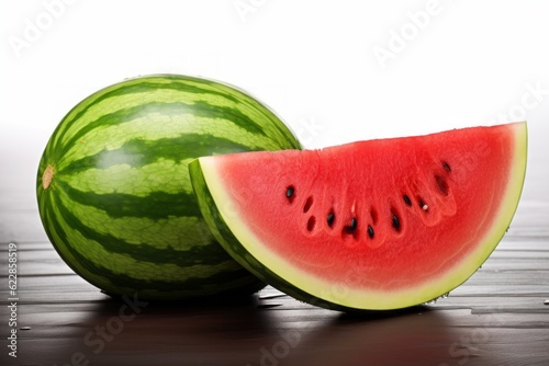 Appetizing watermelon. Background with selective focus and copy space for text