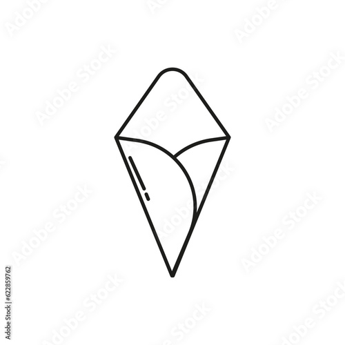 Food paper cornet. Vector illustration. EPS 10.