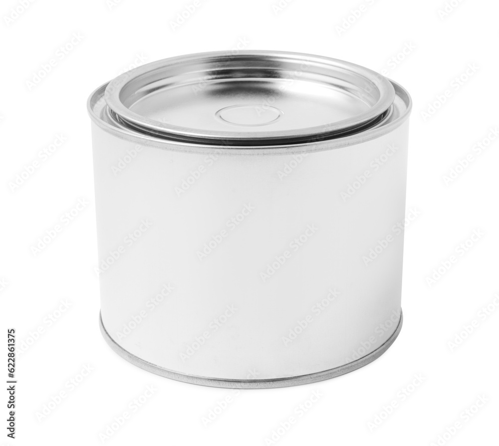 New metal paint can isolated on white New metal paint can isolated on white