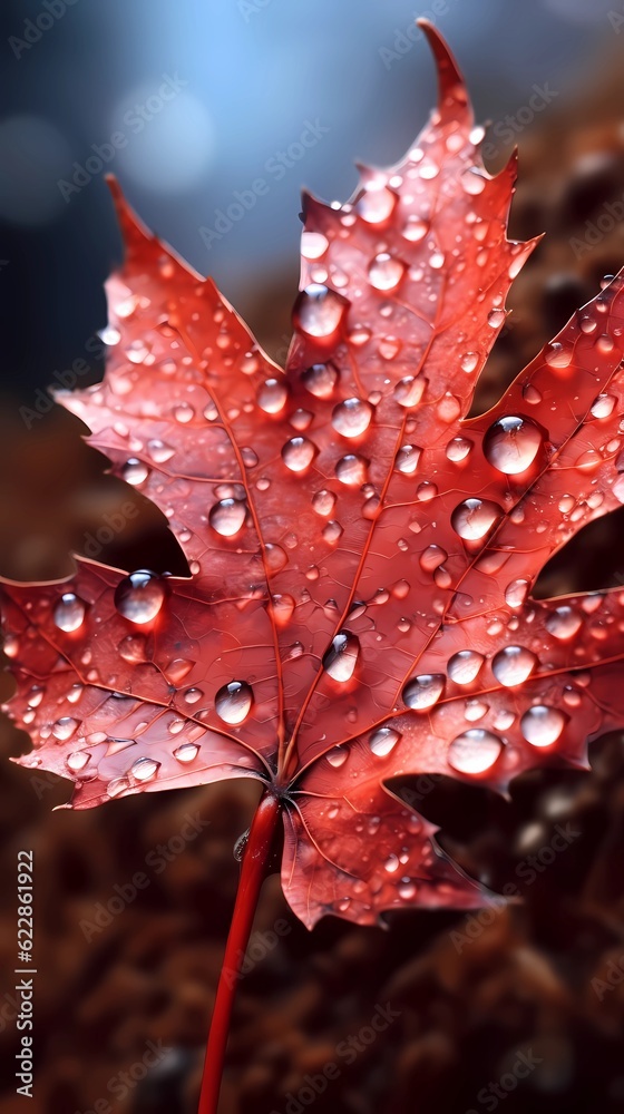 Red leaf wallpaper background. AI Generated Red leaf wallpaper background. AI Generated