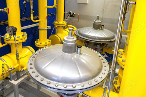 Gas equipment. Yellow pipes...