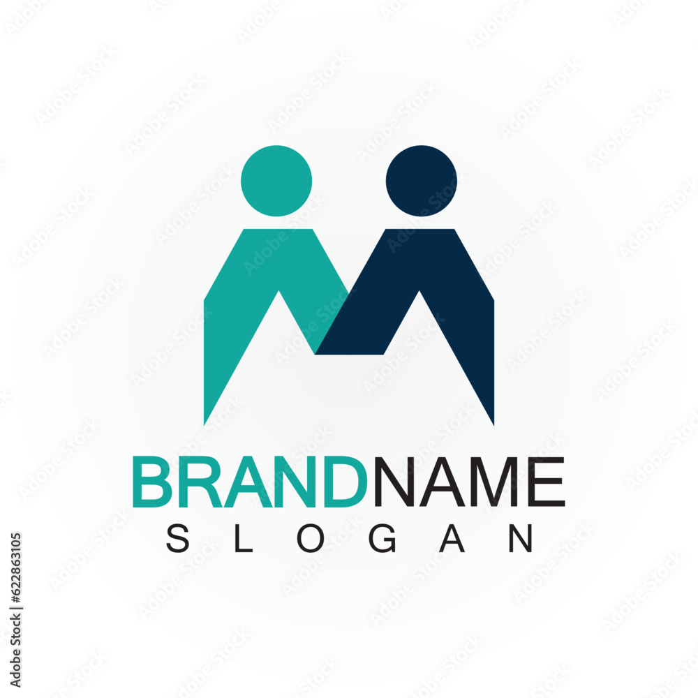 M Letter people concept Logo Template Vector Illustration M Letter people concept Logo Template Vector Illustration