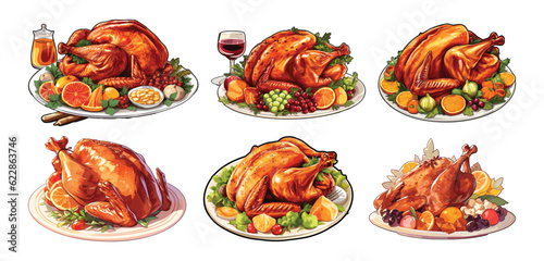 Thanksgiving dinner roasted turkey collection