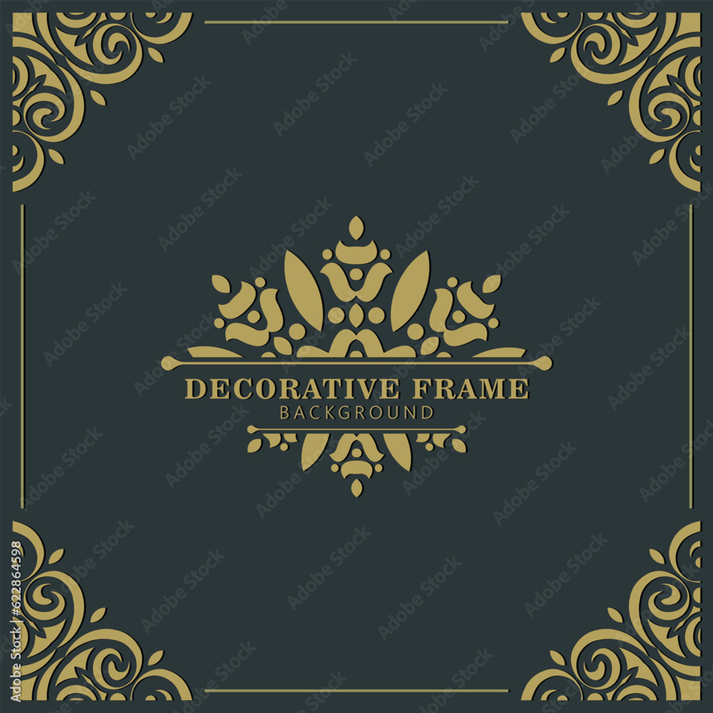 Elegant decorative frame design background
