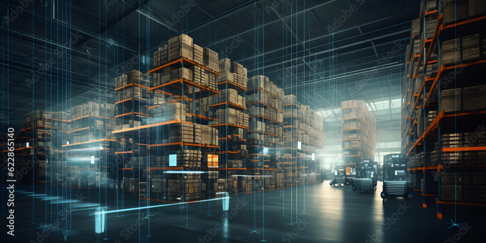Futuristic Technology Retail Warehouse, Digitalization and Visualization of Industry Process that Analyzes Warframe texture background Futuristic Technology Retail Warehouse, Digitalization and Visualization of Industry Process that Analyzes Warframe texture background