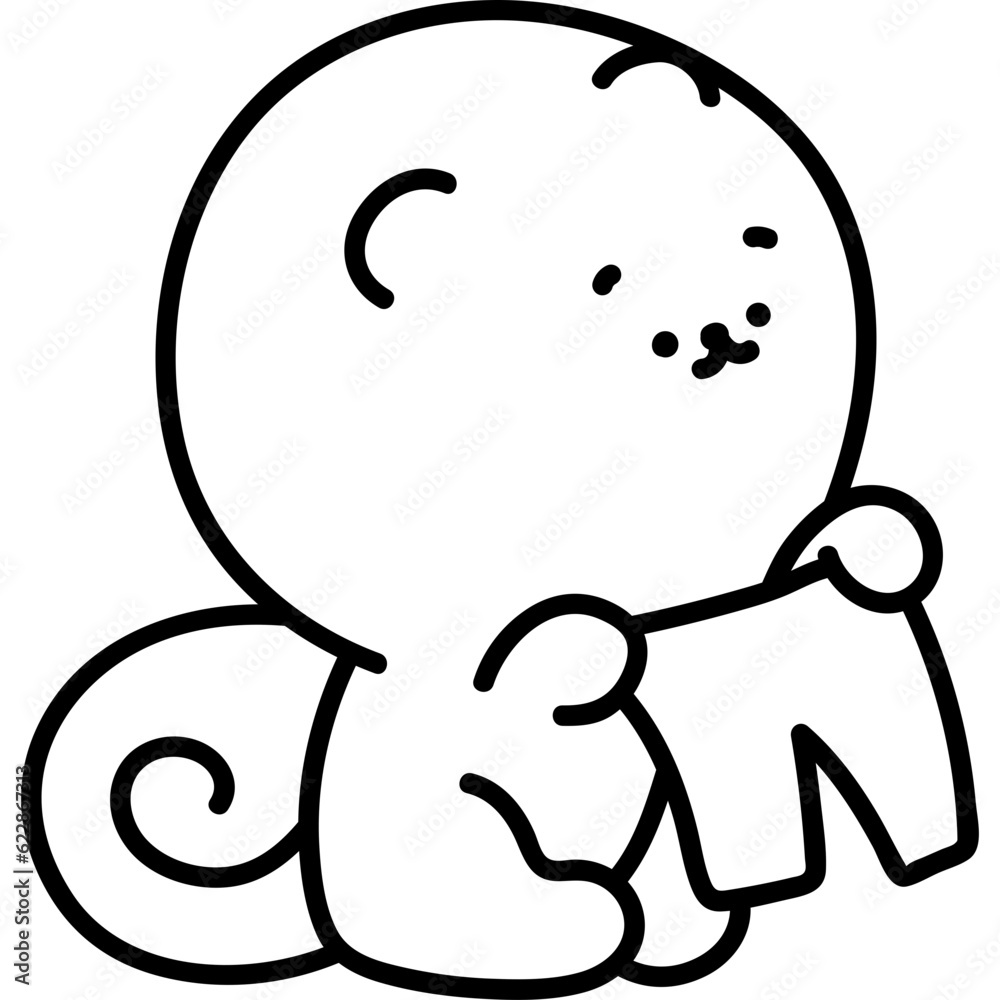 Pomeranian Dog Coloring Page