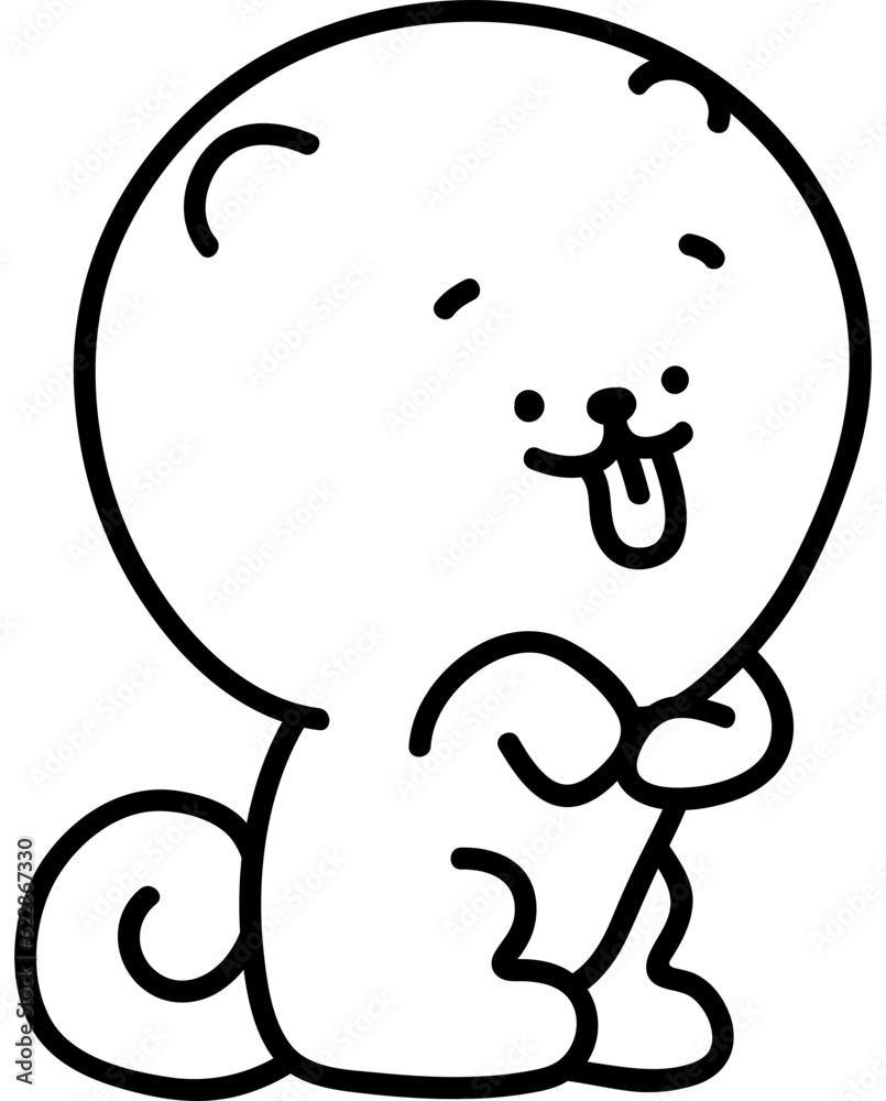 Pomeranian Dog Coloring Page Pomeranian Dog Coloring Page