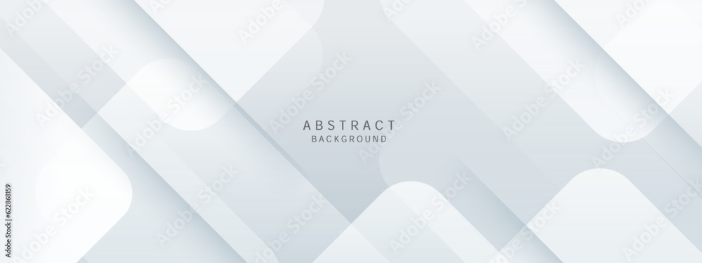 Fototapeta premium Abstract white square shape with futuristic concept background