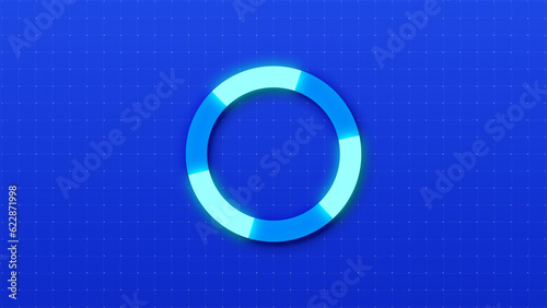 SIMPLE AND CLEN LOADING ANIMATION WITH DIGITAL DOTS GRID MOVING IN BG. MODERN FUTURISTIC HITECH LOADING BG. HUD ELEMENT DATA PROCESSING LOADING ANIMATION BLUE GREEN.ILLUSTRATION.