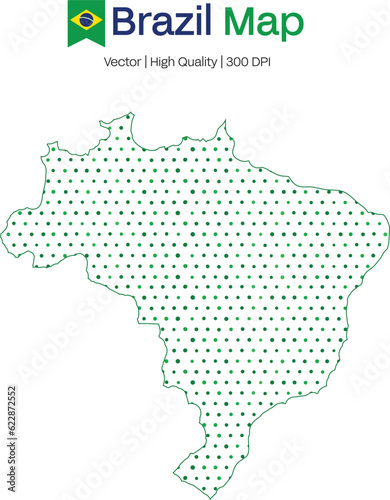 Brazil map on white background , Brazil Vector Design Template , Flag of Brazil, Flat simple Brazil map ,  Independence day design for Brazilian celebration , Map of Distrito Federal do Brasil