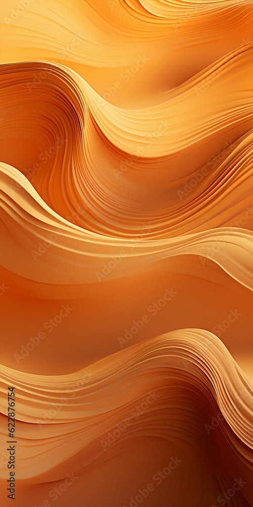 Abstract Hypnotic Illusion of Golden Desert Dunes. Generative ai