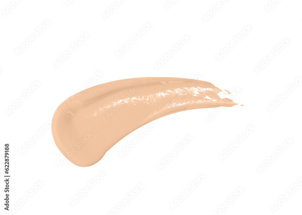 Beige BB Cream cosmetic swipe smear smudge isolated on transparent background. beige color brush stroke close up. Makeup cream texture background Beige BB Cream cosmetic swipe smear smudge isolated on transparent background. beige color brush stroke close up. Makeup cream texture background