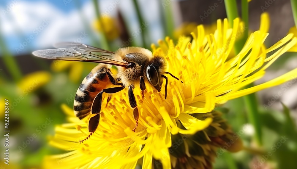 Bee on flower Bee on flower