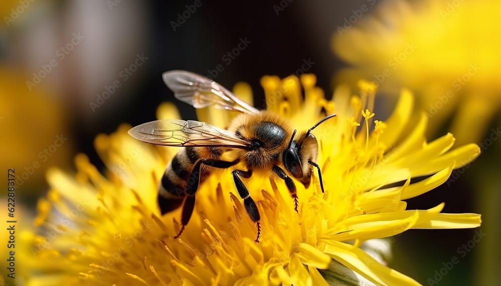 Bee on flower Bee on flower