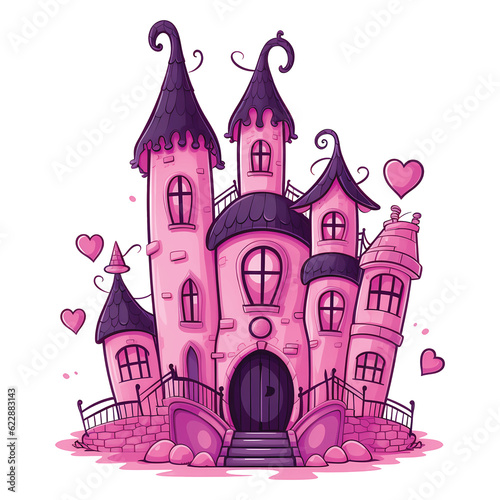 Enigmatic Pink Manor: Bringing a Haunted House to Life in 2D © pisan