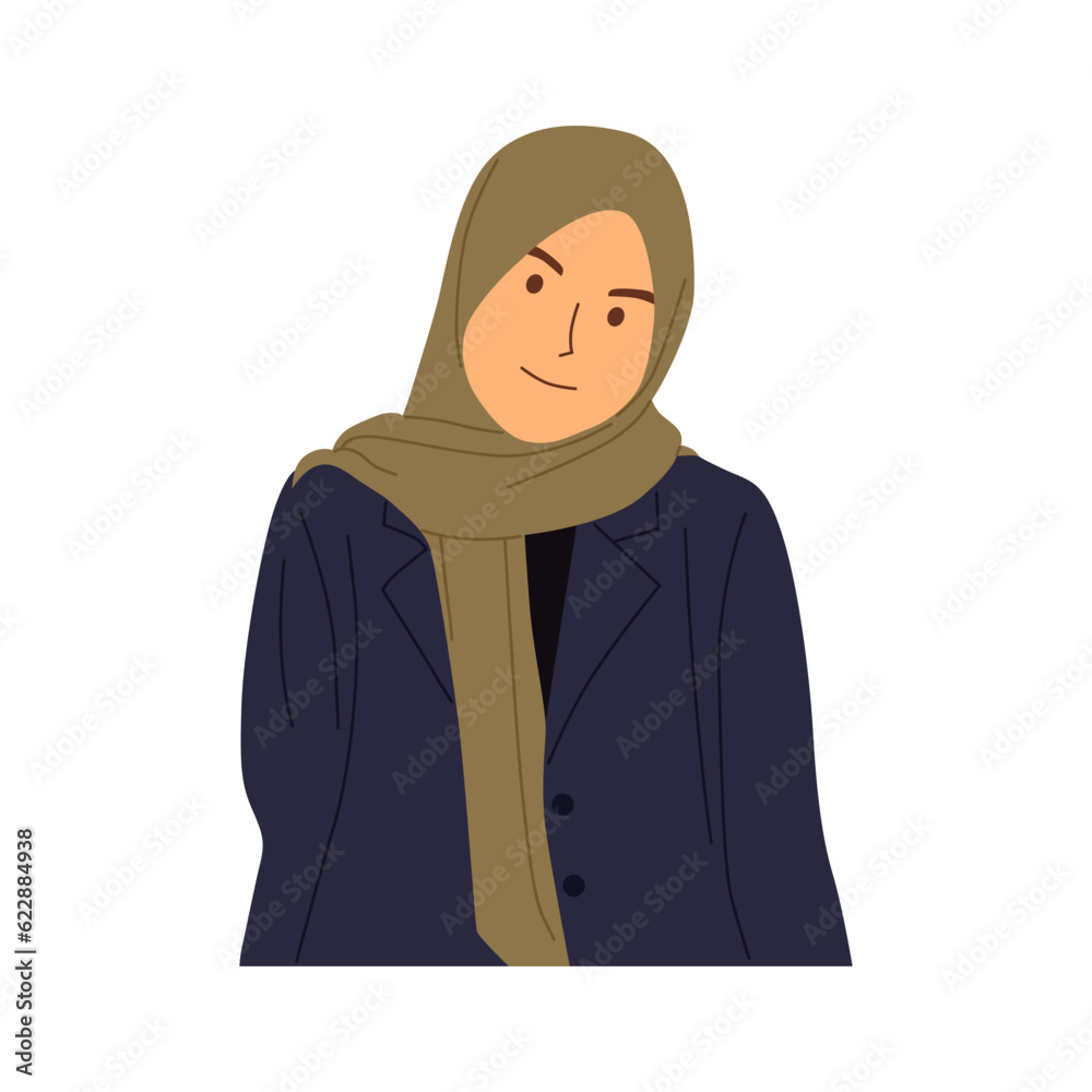 hijab muslim woman character illustration hijab muslim woman character illustration
