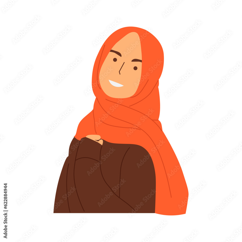 hijab muslim woman character illustration hijab muslim woman character illustration