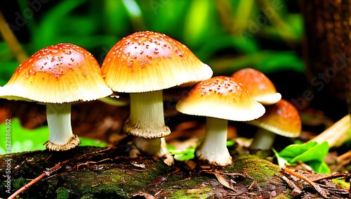 mushrooms in the forest