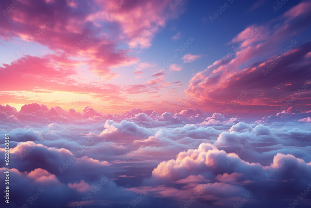 Beautiful View of Colorful Clouds in the Sky with Nature Background Outdoor Concept at Twilight
