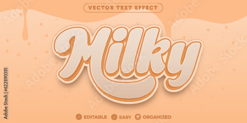 Milky Text Effect,Fully Editable Font Text Effect