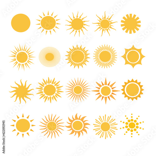 sun icons design sun pattern