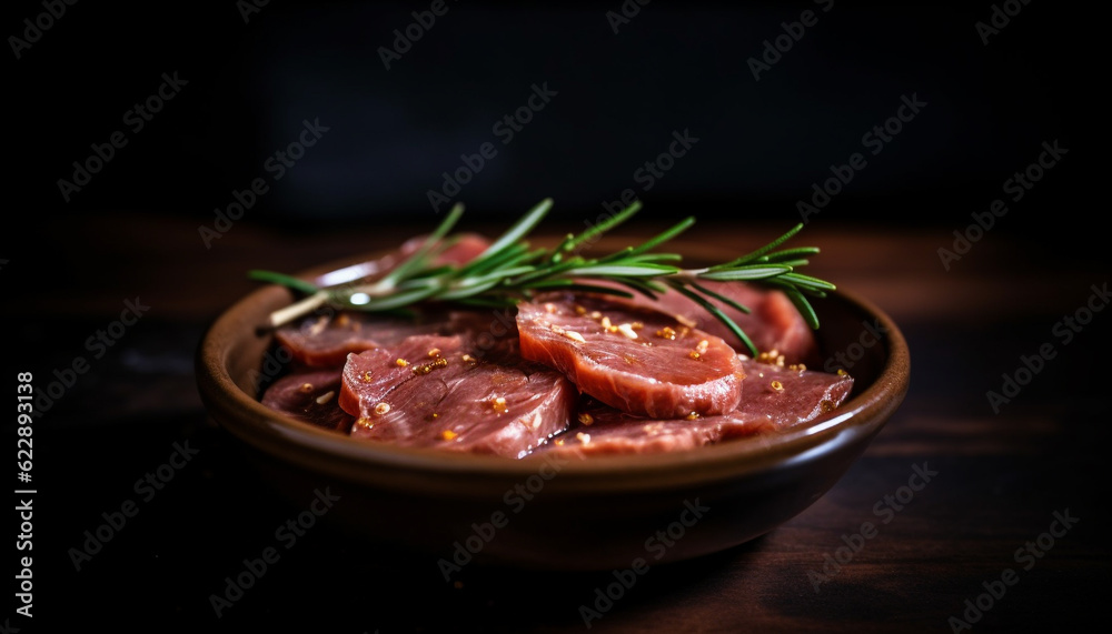 Grilled steak and veggies, a healthy meal generated by AI Grilled steak and veggies, a healthy meal generated by AI
