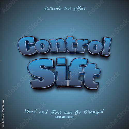 Control Sift Editable Text Effect with beautiful color combination for poster or social media post