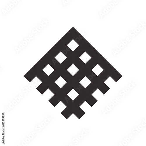 ceramic monogram logo shaped like a plait