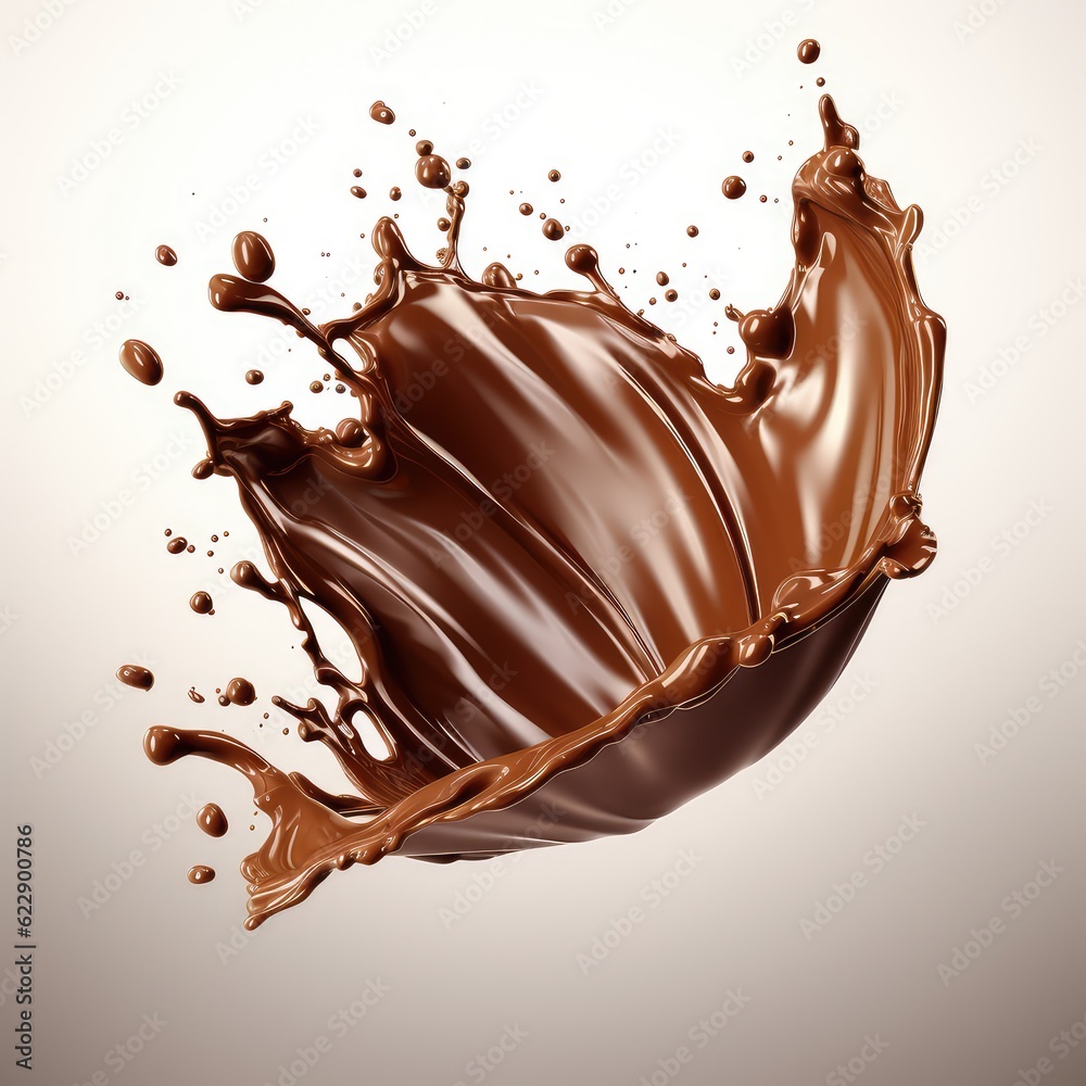 liquid splash chocolate isolated on white. for printing, web design, product liquid splash chocolate isolated on white. for printing, web design, product