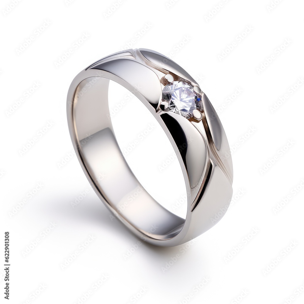beautiful ring design. wedding engagement rings with diamonds on isolate white