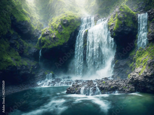 Landscape waterfall